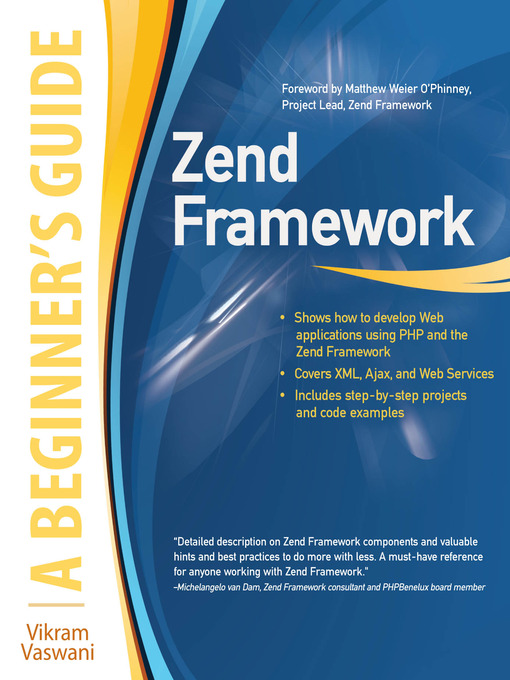 Title details for Zend Framework by Vikram Vaswani - Available